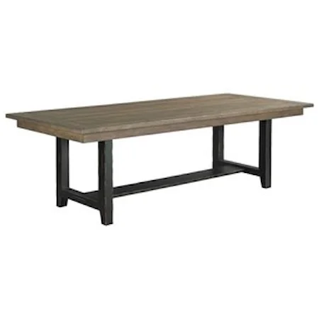 Sigmon Solid Wood Trestle Table with Two-Tone Finish
